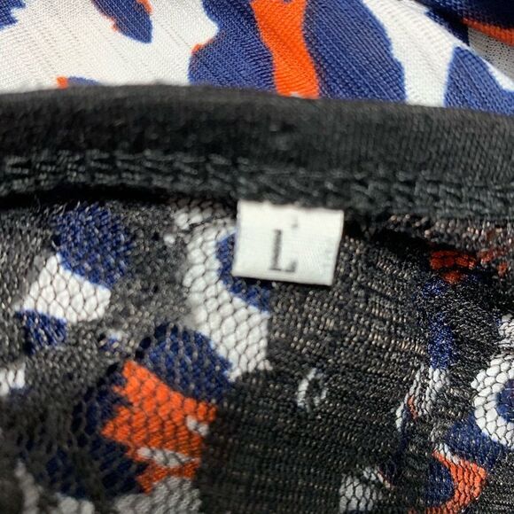 Leopard, Roses, Lace and Rhinestone Dress Sz L - Picture 4 of 6